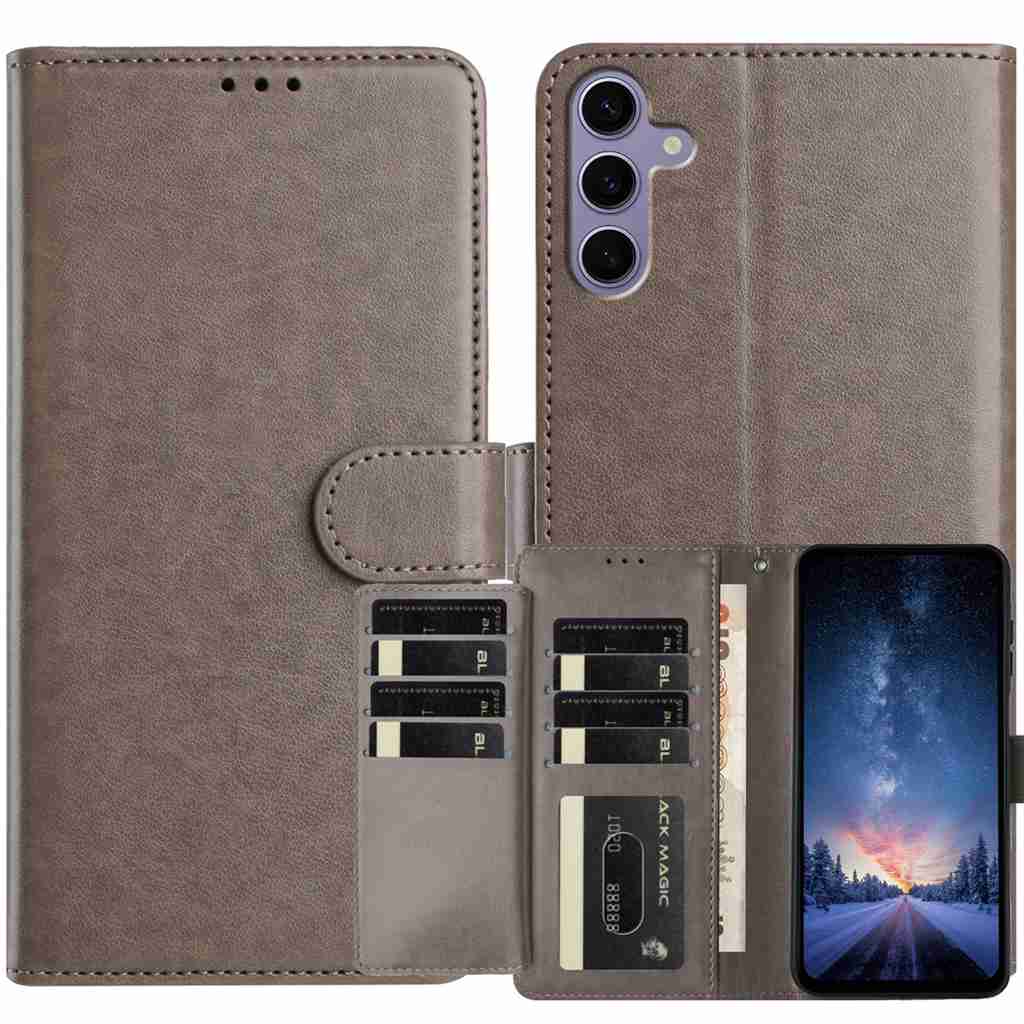 For Samsung Galaxy S24+ Wallet Phone Case Stand PU Leather Folio Flip Cover with 8 Card Slot