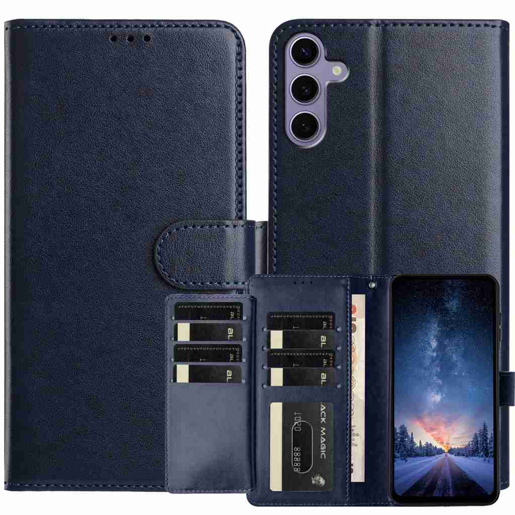 For Samsung Galaxy S24+ Wallet Phone Case Stand PU Leather Folio Flip Cover with 8 Card Slot