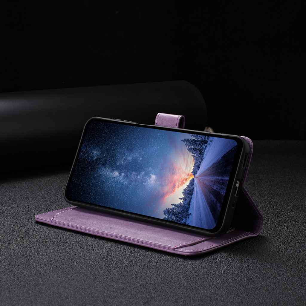 For Google Pixel 8a Wallet Phone Case Stand PU Leather Folio Flip Cover with 8 Card Slot