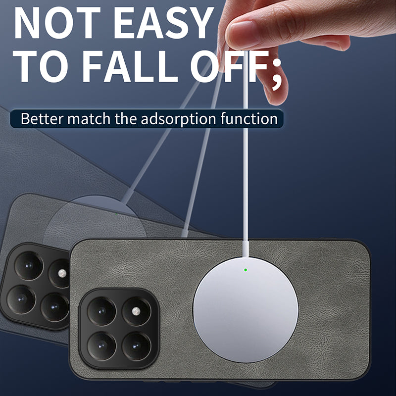 For Xiaomi 15T Magnetic Case WANLONFENG SD1 Series Nappa Texture PC TPU Phone Cover