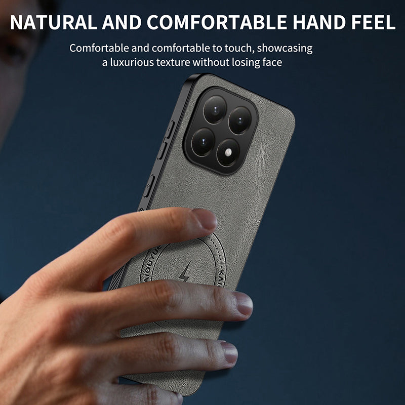 For Xiaomi 15T Magnetic Case WANLONFENG SD1 Series Nappa Texture PC TPU Phone Cover