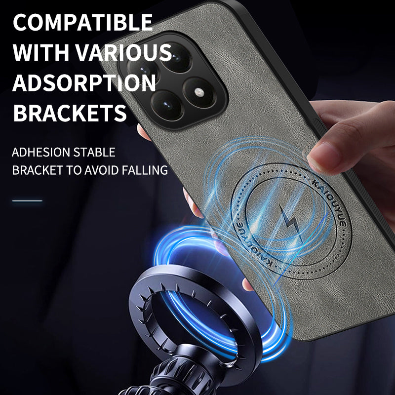 For Xiaomi 15T Magnetic Case WANLONFENG SD1 Series Nappa Texture PC TPU Phone Cover