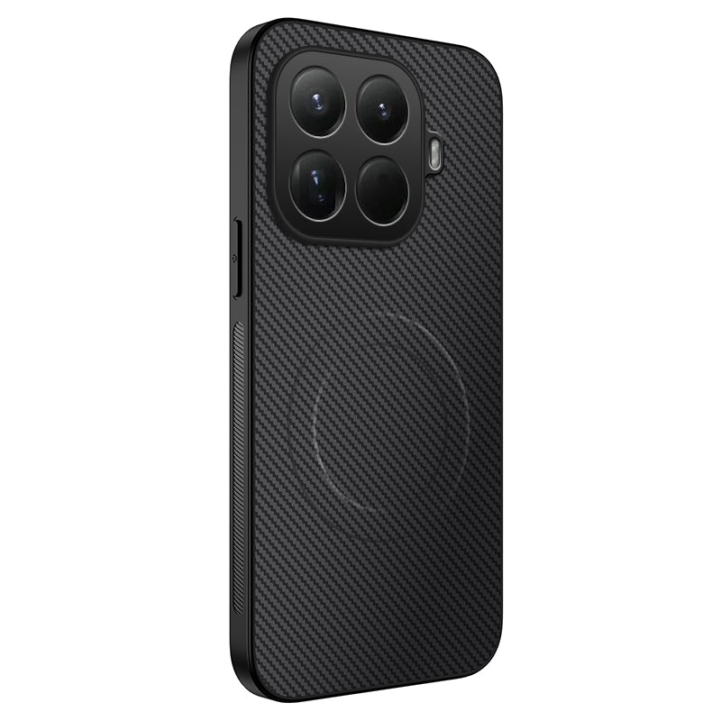 For Xiaomi 15T Pro Case Compatible with MagSafe WANLONFENG TQ Series Carbon Fiber Texture PC TPU Phone Cover