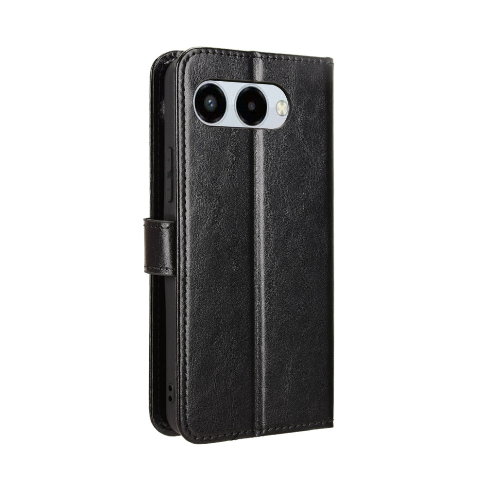 For T-Mobile T Phone 3 / T-Mobile REVVL 8 PU Leather Case with Strap Crazy Horse Texture Phone Wallet Cover