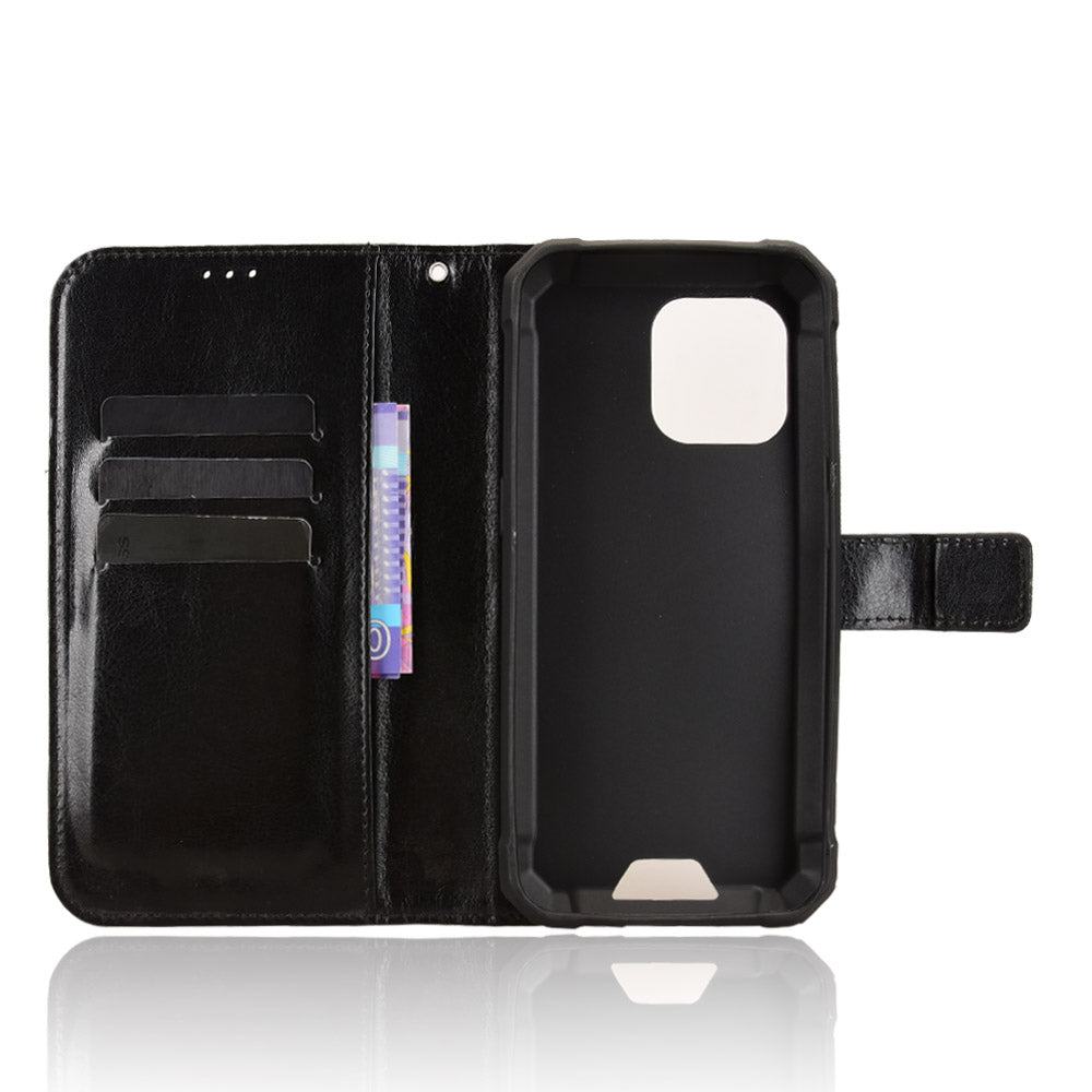 For Blackview BV5300 Pro / Blackview BV5300 Plus / Oscal S70 / Oscal S70 Pro / Blackview BV5300 PU Leather Case with Strap Crazy Horse Texture Phone Wallet Cover