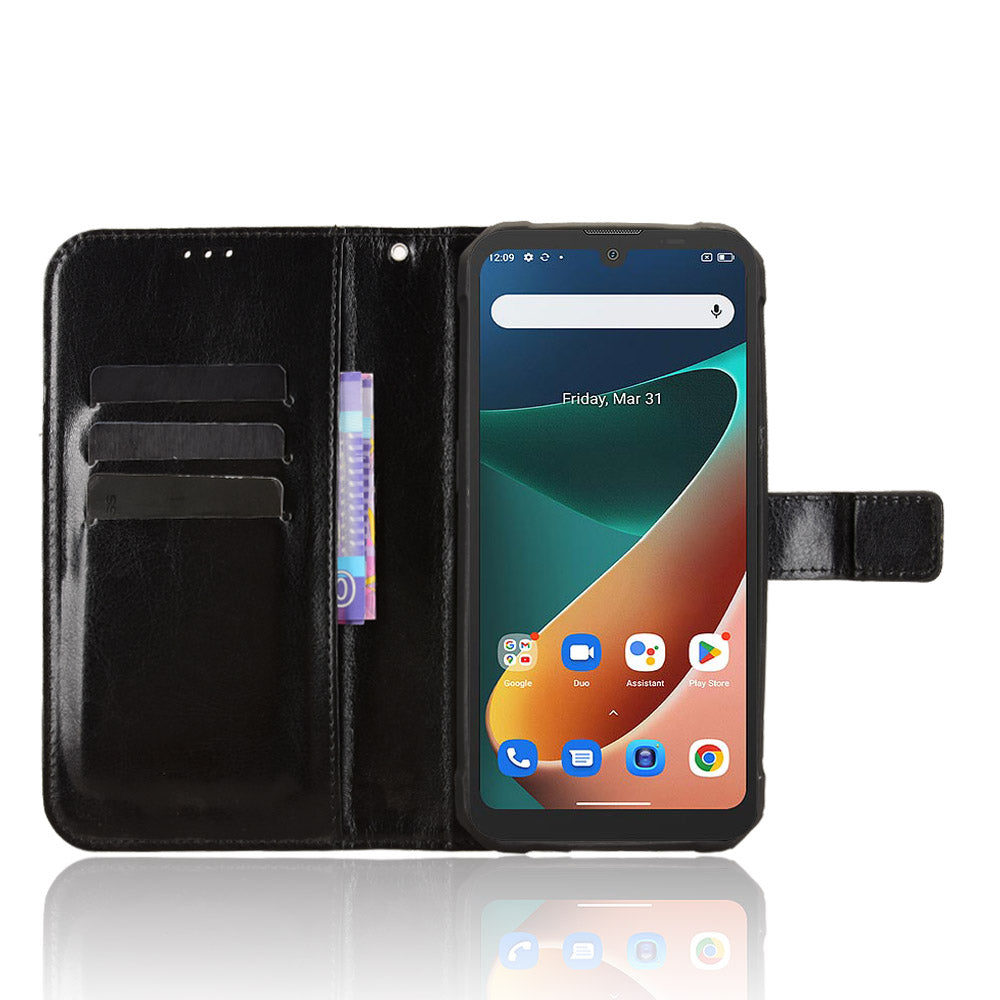 For Blackview BV5300 Pro / Blackview BV5300 Plus / Oscal S70 / Oscal S70 Pro / Blackview BV5300 PU Leather Case with Strap Crazy Horse Texture Phone Wallet Cover