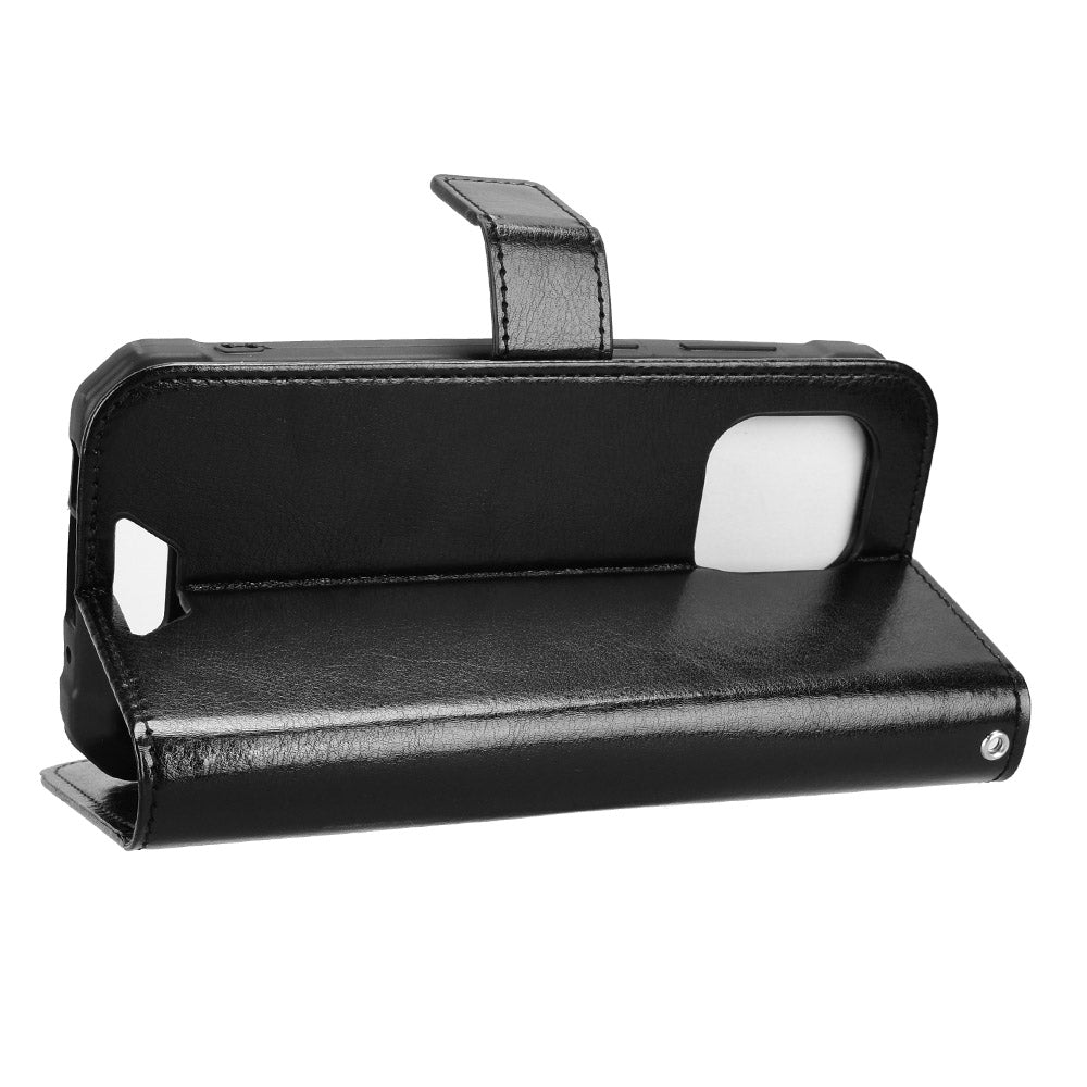 For Blackview BV5300 Pro / Blackview BV5300 Plus / Oscal S70 / Oscal S70 Pro / Blackview BV5300 PU Leather Case with Strap Crazy Horse Texture Phone Wallet Cover