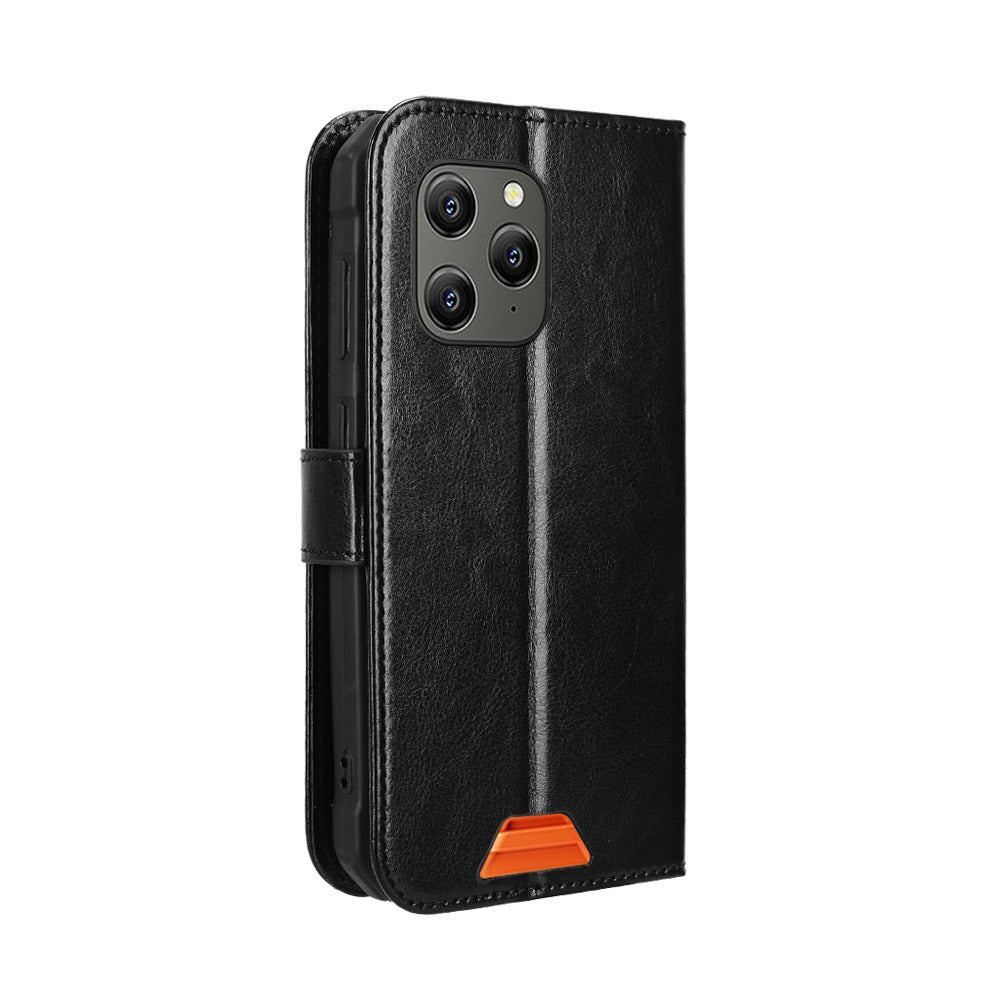 For Blackview BV5300 Pro / Blackview BV5300 Plus / Oscal S70 / Oscal S70 Pro / Blackview BV5300 PU Leather Case with Strap Crazy Horse Texture Phone Wallet Cover