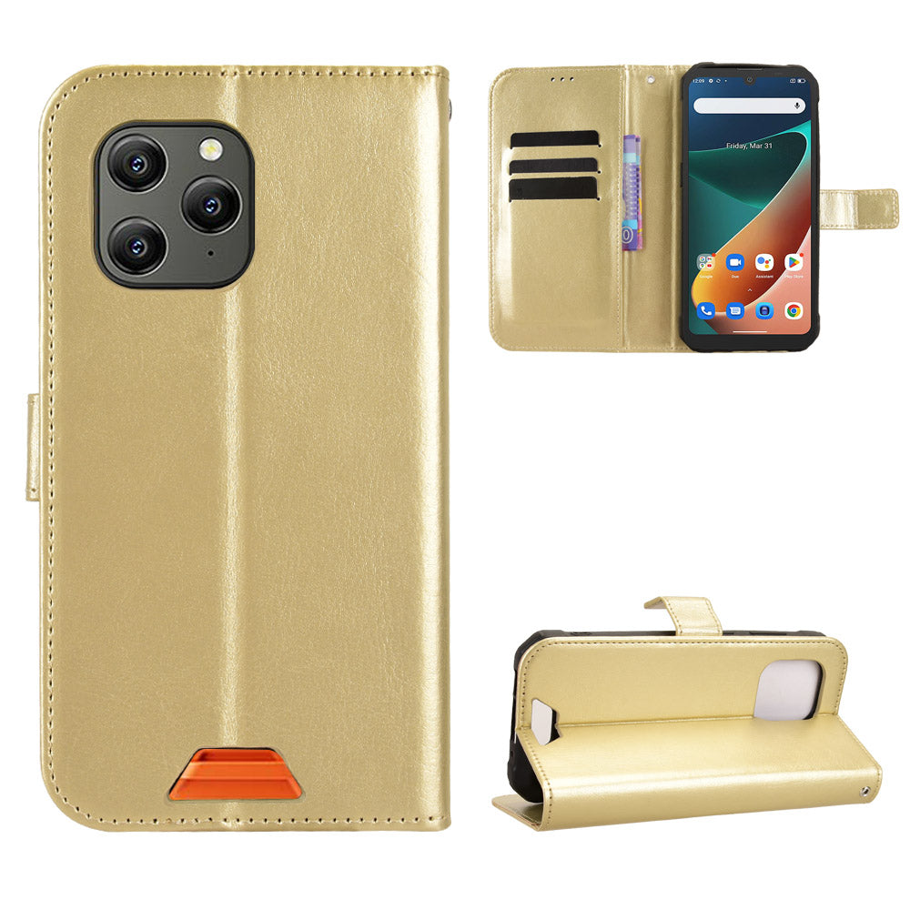 For Blackview BV5300 Pro / Blackview BV5300 Plus / Oscal S70 / Oscal S70 Pro / Blackview BV5300 PU Leather Case with Strap Crazy Horse Texture Phone Wallet Cover