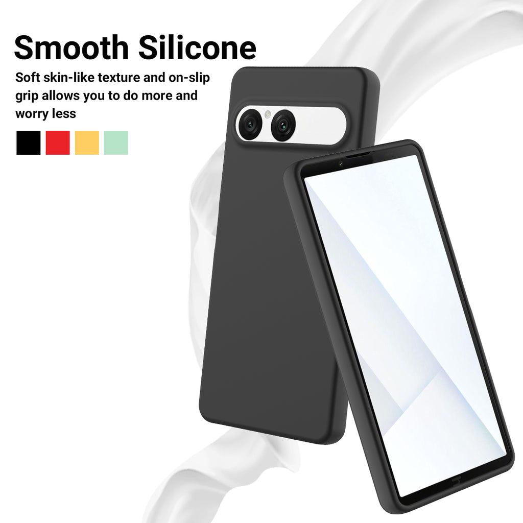 For Sony Xperia 10 VII Liquid Silicone Case Phone Back Cover with Hand Strap