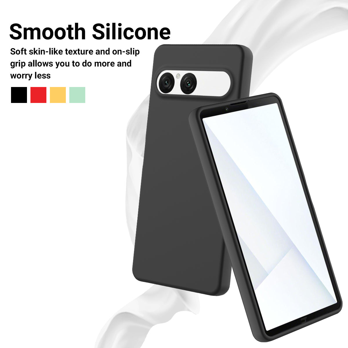 For Sony Xperia 10 VII Liquid Silicone Case Phone Back Cover with Hand Strap