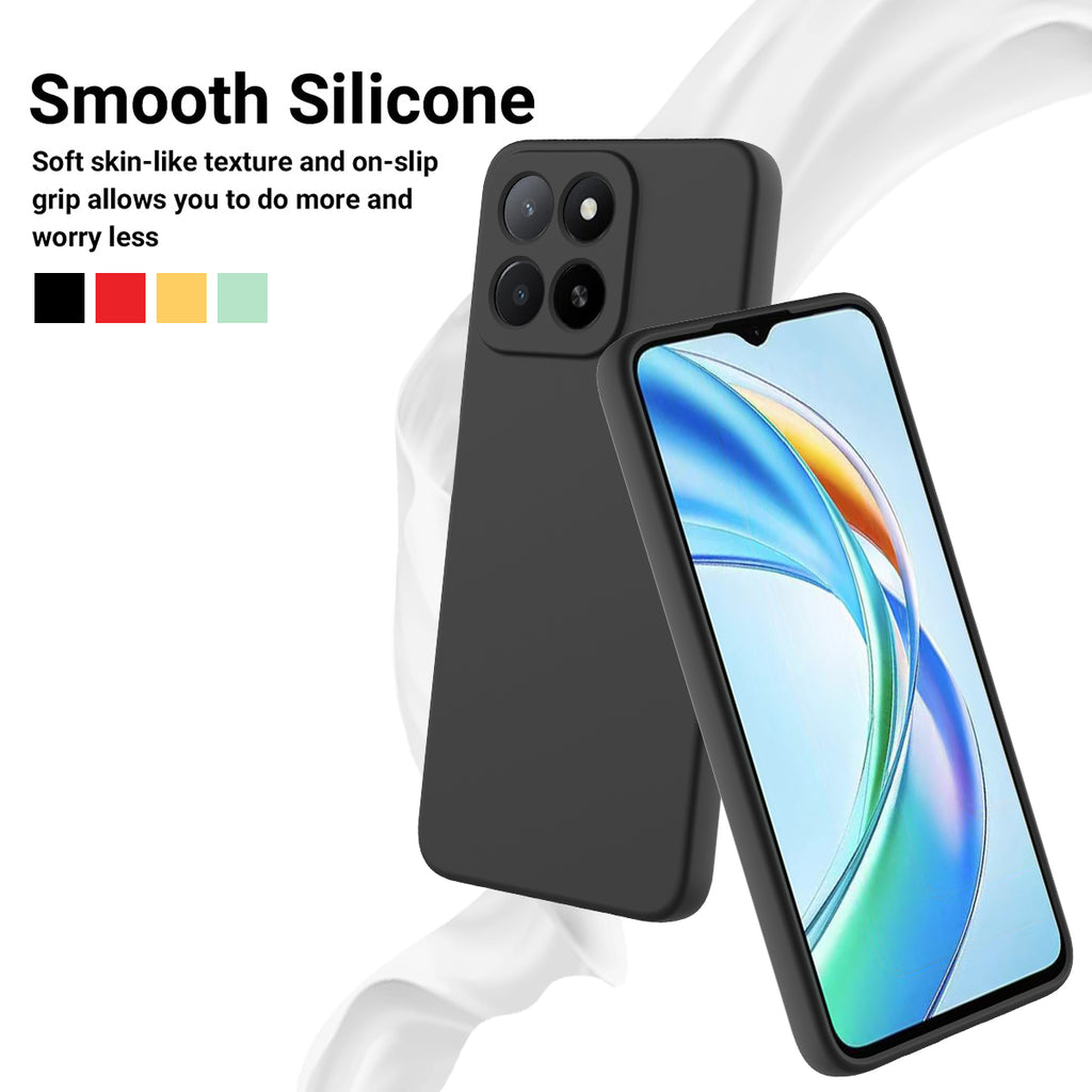 For Honor 400 Smart 5G / Honor X7d 4G / Honor X7d 5G / Honor 400 Smart 4G Liquid Silicone Case Phone Back Cover with Hand Strap