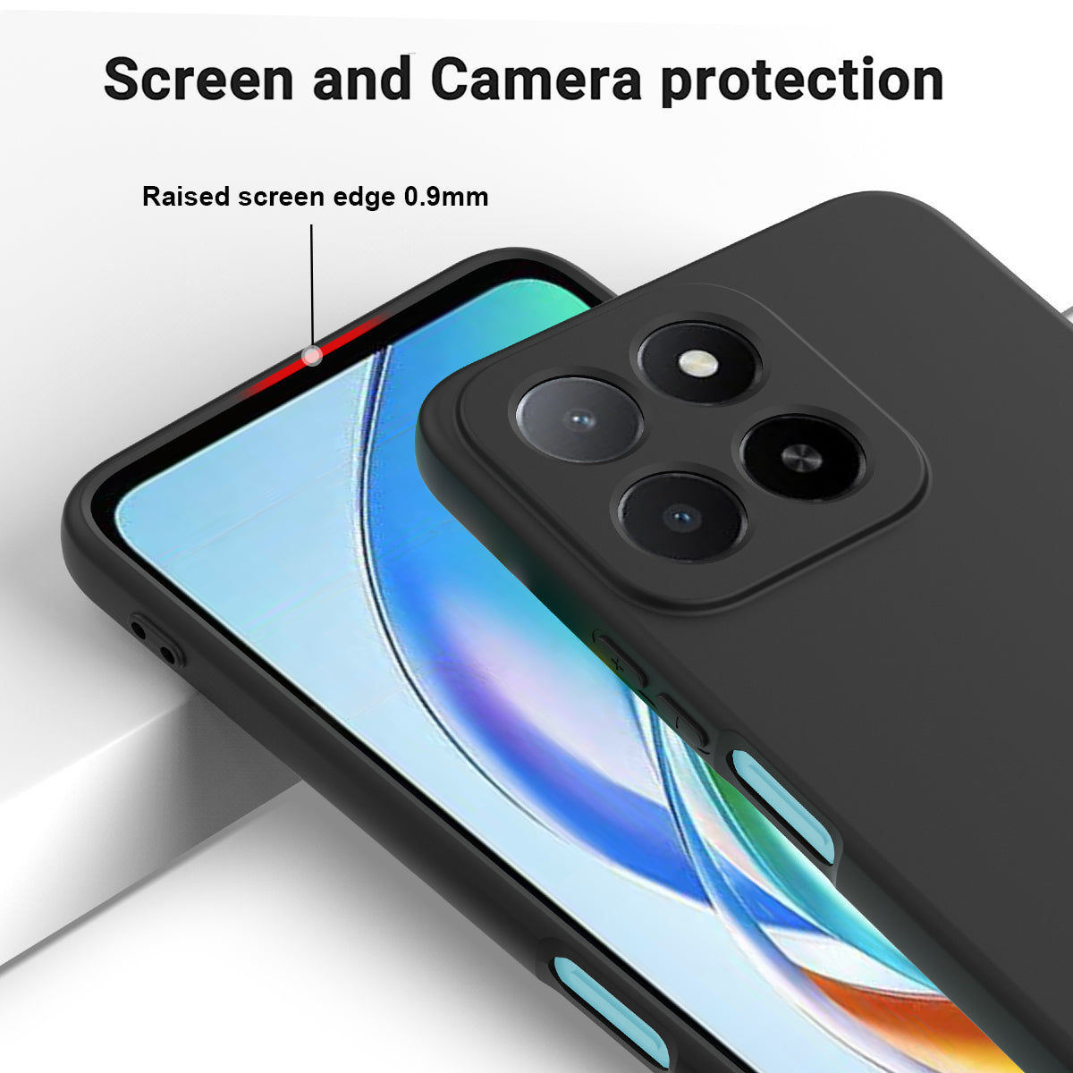 For Honor 400 Smart 5G / Honor X7d 4G / Honor X7d 5G / Honor 400 Smart 4G Liquid Silicone Case Phone Back Cover with Hand Strap