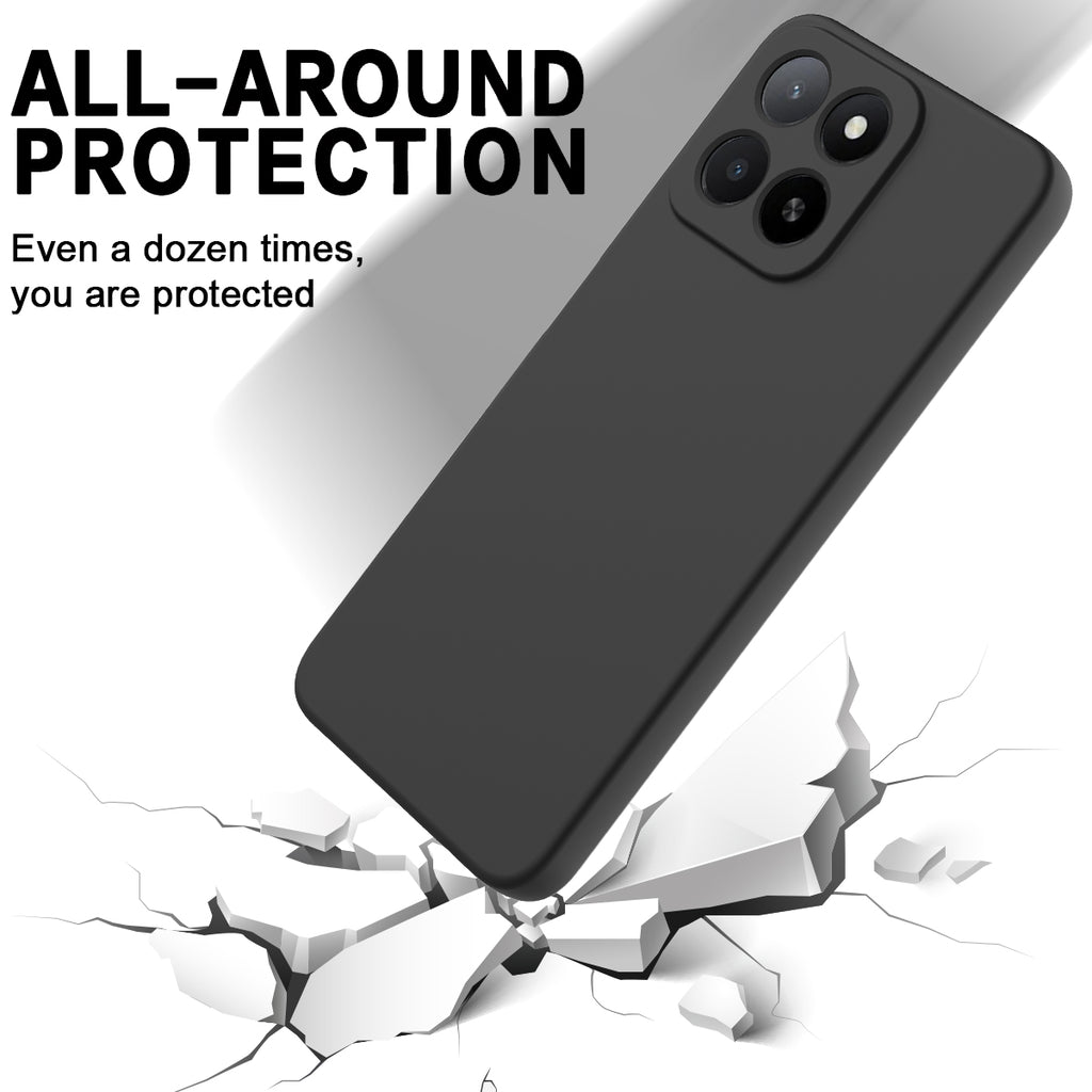 For Honor 400 Smart 5G / Honor X7d 4G / Honor X7d 5G / Honor 400 Smart 4G Liquid Silicone Case Phone Back Cover with Hand Strap