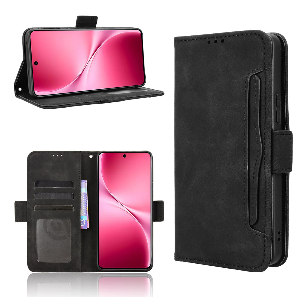 For vivo V60 Lite 5G Leather Case Phone Wallet Cover with Multiple Card Slots