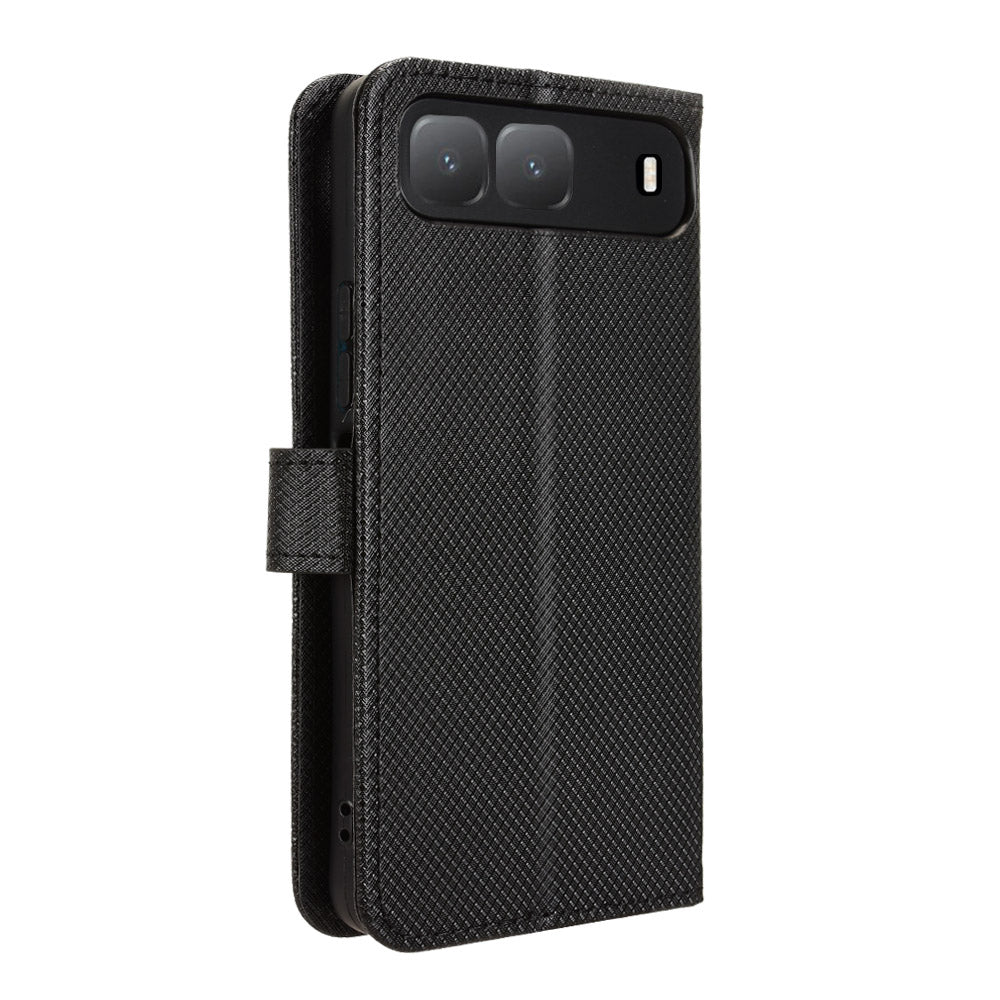 For TECNO Spark Go 5G Leather Wallet Case with Strap Diamond Texture Phone Cover