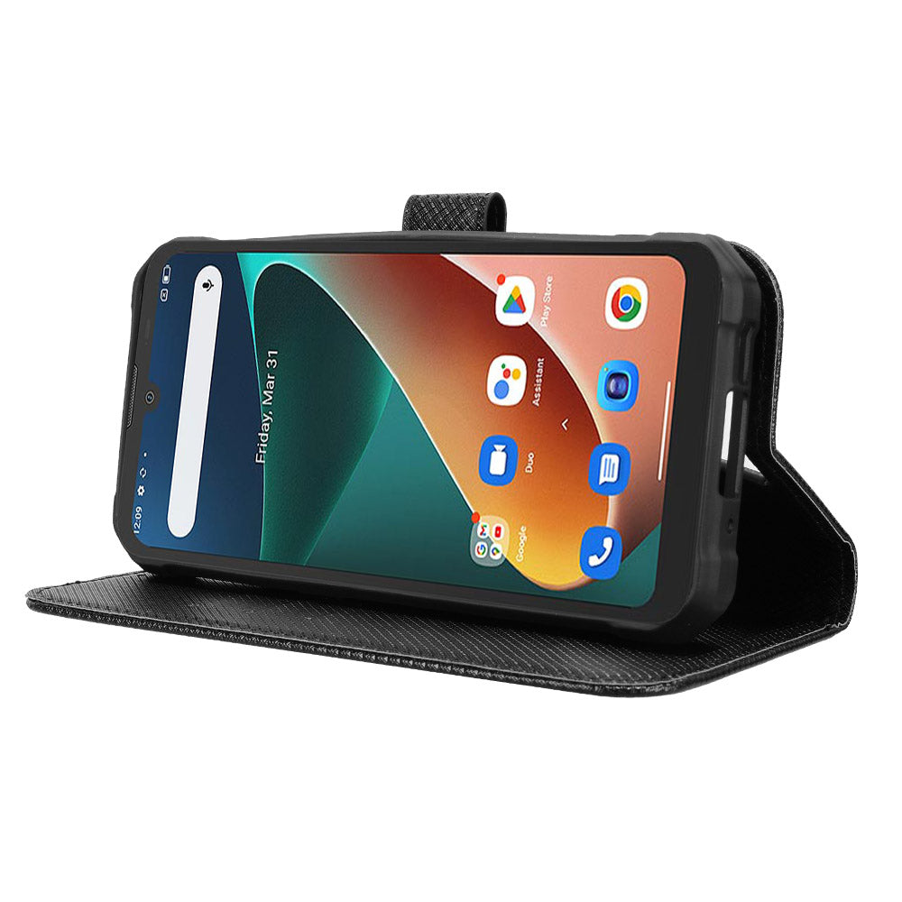 For Blackview BV5300 Pro / Blackview BV5300 Plus / Oscal S70 / Oscal S70 Pro / Blackview BV5300 Leather Wallet Case with Strap Diamond Texture Phone Cover