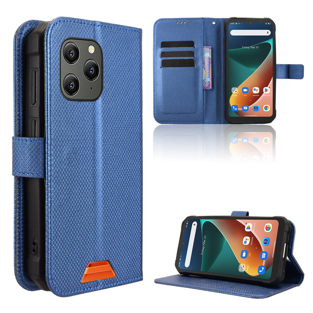 For Blackview BV5300 Pro / Blackview BV5300 Plus / Oscal S70 / Oscal S70 Pro / Blackview BV5300 Leather Wallet Case with Strap Diamond Texture Phone Cover