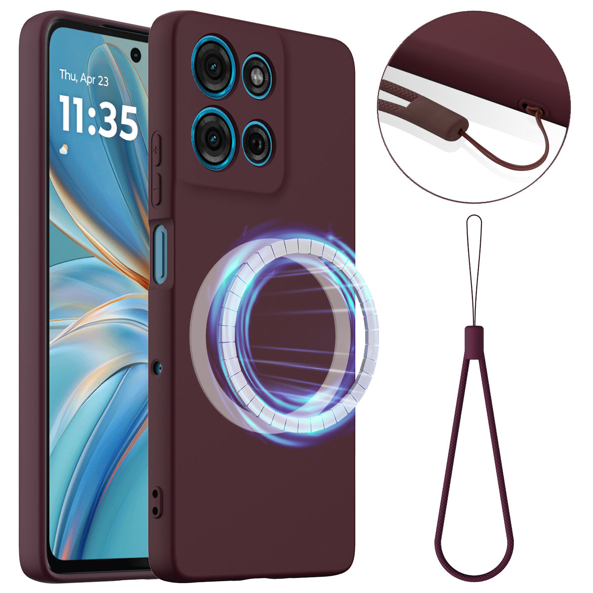 For Motorola Moto G86 Power 5G Case Compatible with MagSafe Anti-Drop Liquid Silicone Phone Cover