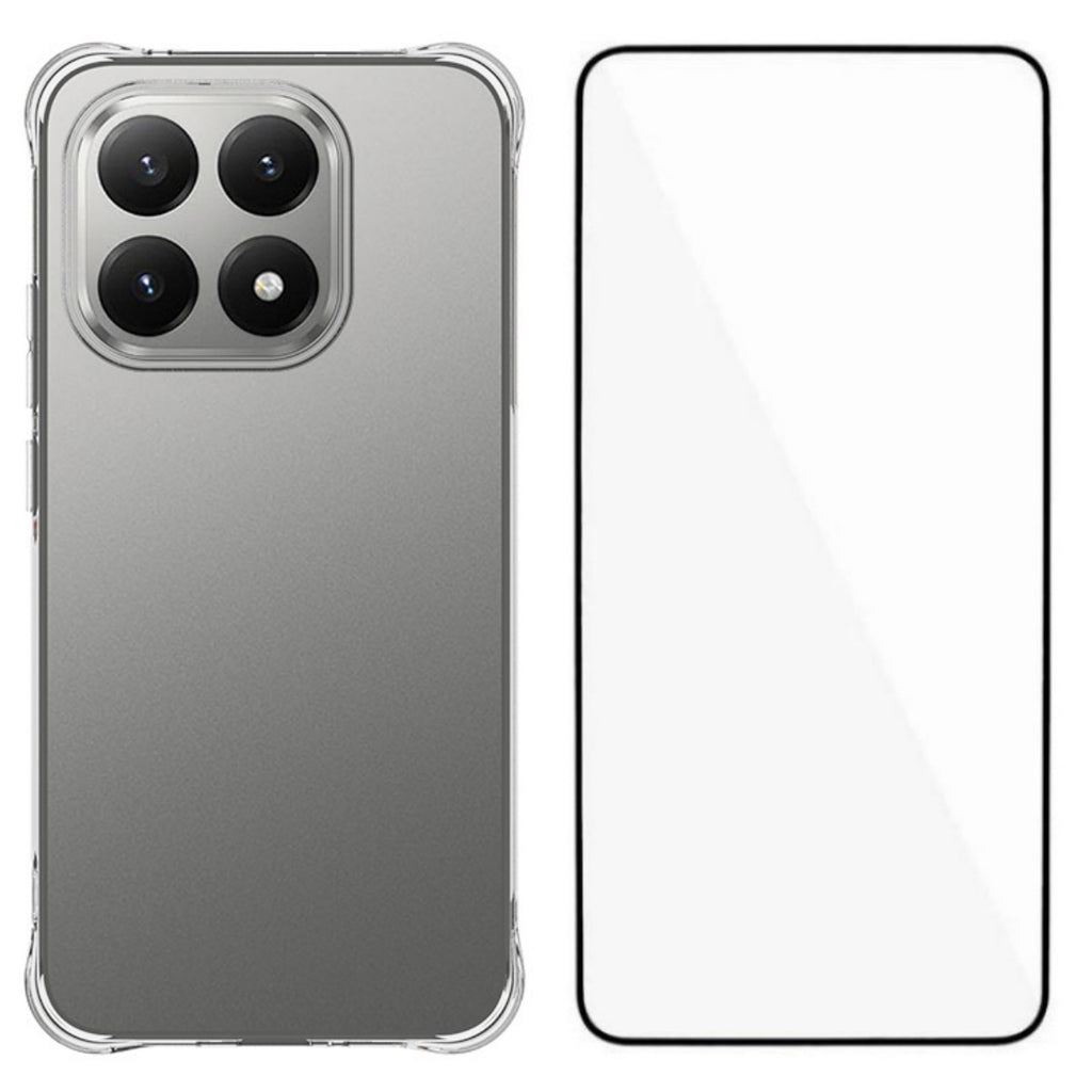 For Xiaomi 15T Case WANLONFENG WL Series 2.0mm TPU Phone Cover with Tempered Glass Film