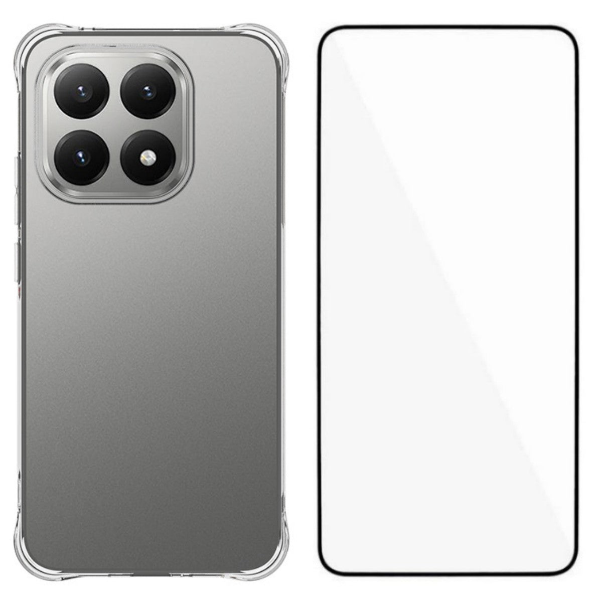 For Xiaomi 15T Case WANLONFENG WL Series 2.0mm TPU Phone Cover with Tempered Glass Film