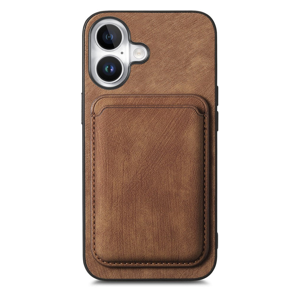 For iPhone 17 Case Retro Leather + TPU Phone Cover with Detachable Card Slot