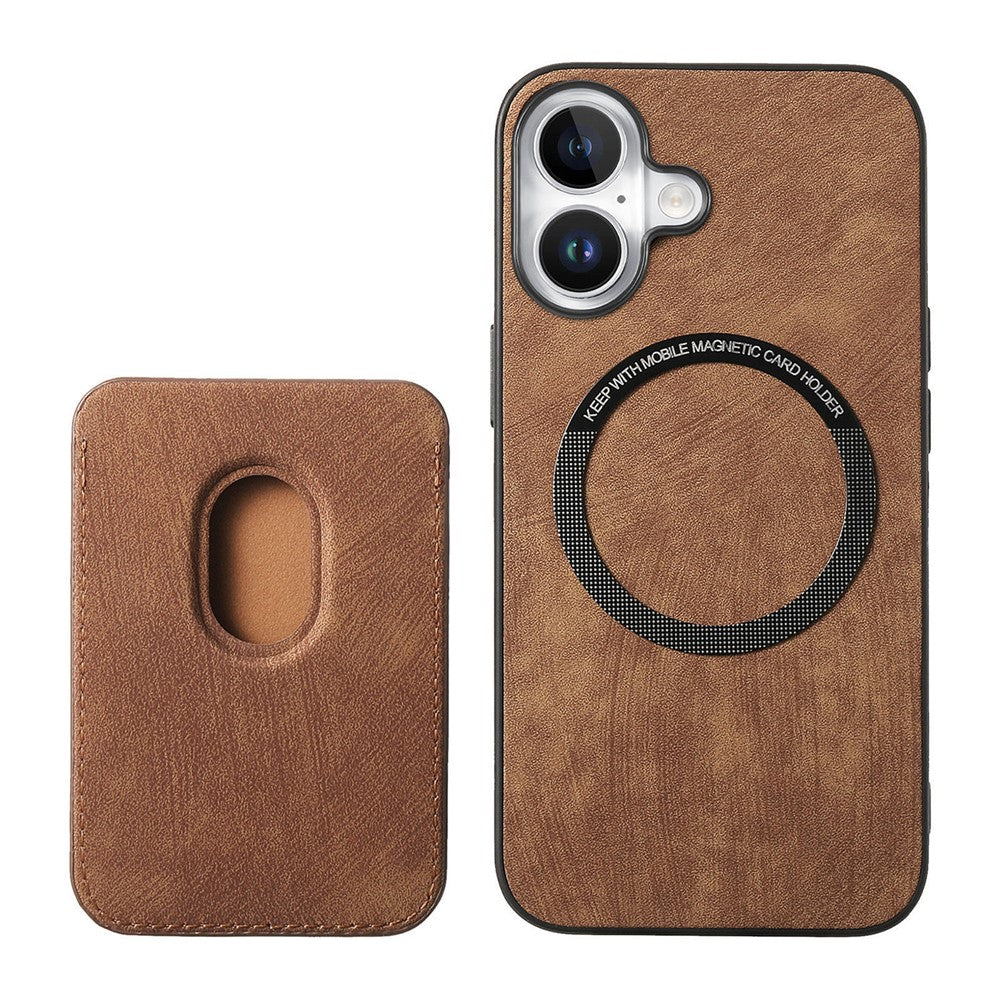 For iPhone 17 Case Retro Leather + TPU Phone Cover with Detachable Card Slot