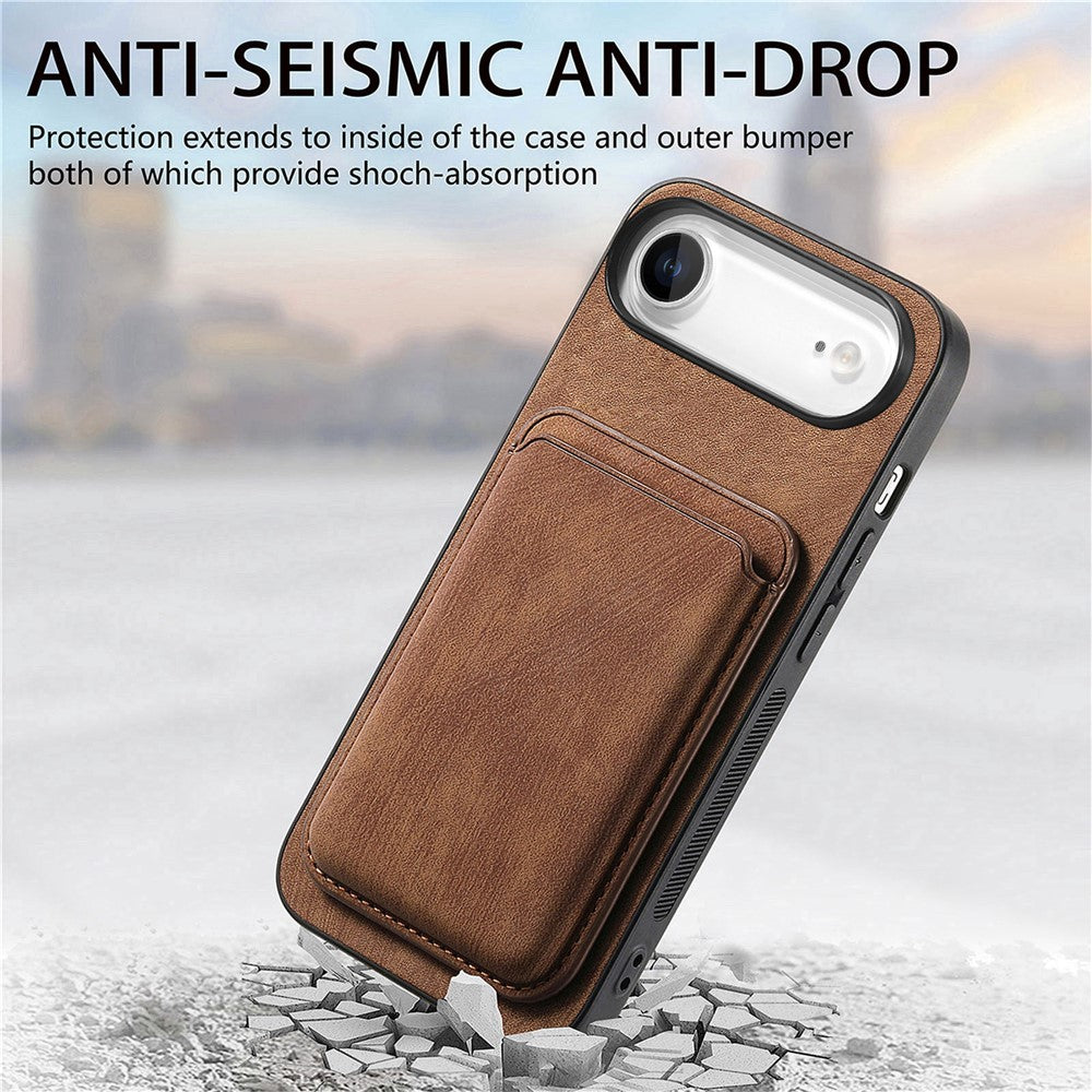 For iPhone Air Case Retro Leather + TPU Phone Cover with Detachable Card Slot