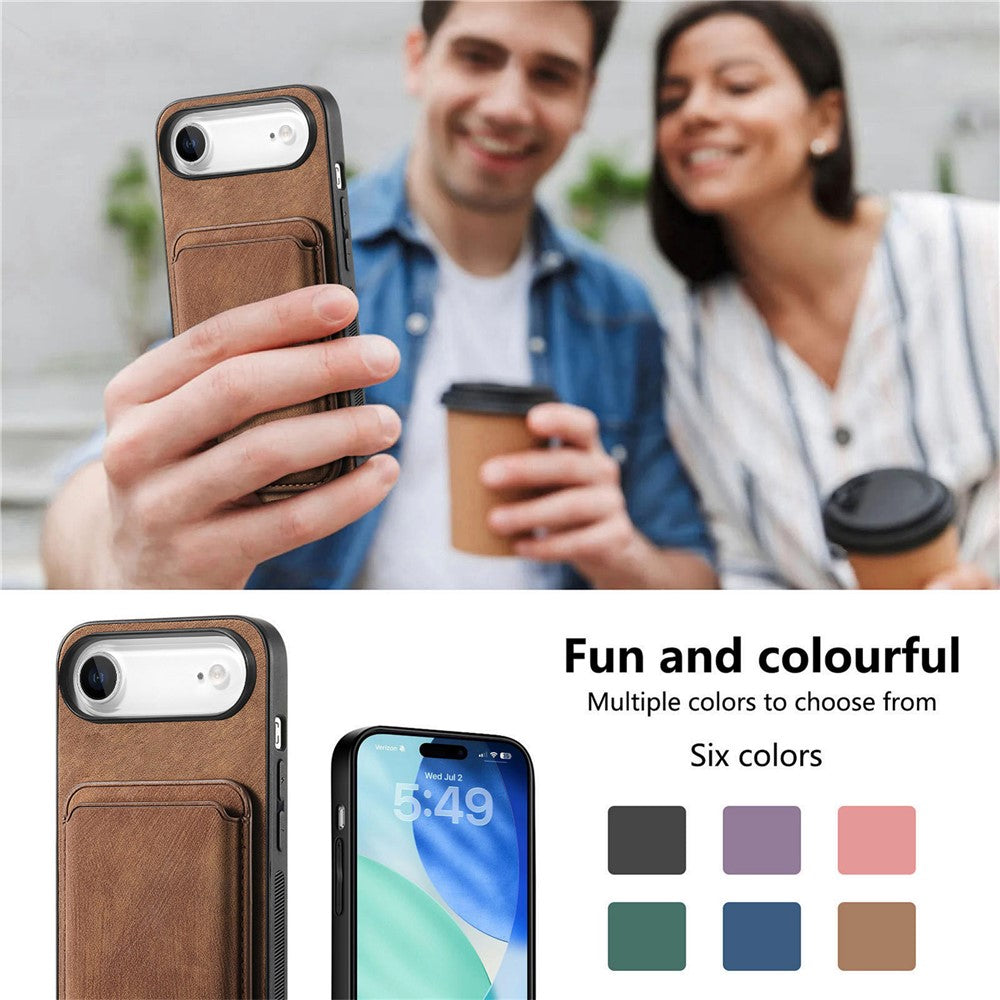 For iPhone Air Case Retro Leather + TPU Phone Cover with Detachable Card Slot