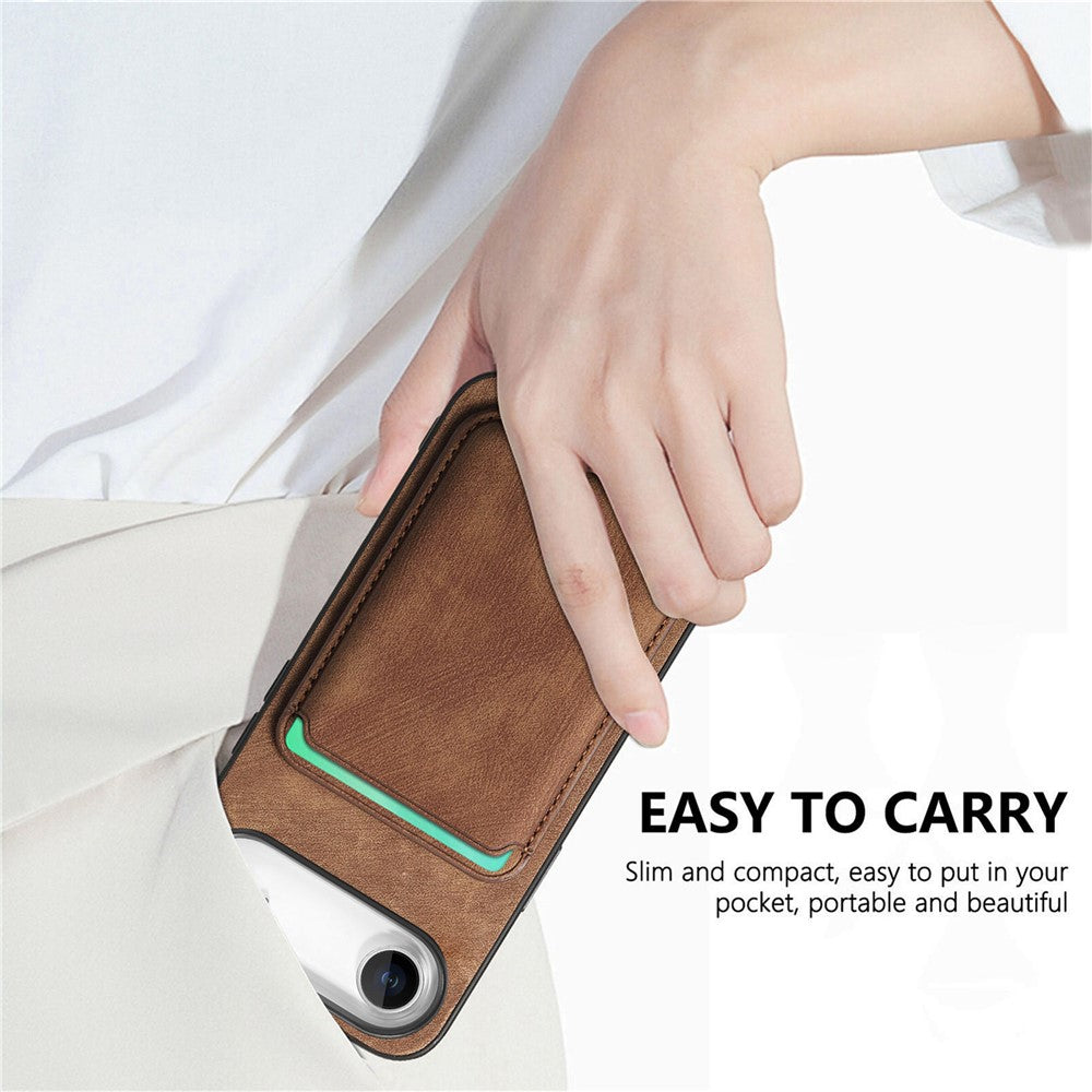 For iPhone Air Case Retro Leather + TPU Phone Cover with Detachable Card Slot