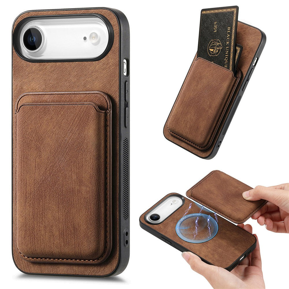 For iPhone Air Case Retro Leather + TPU Phone Cover with Detachable Card Slot