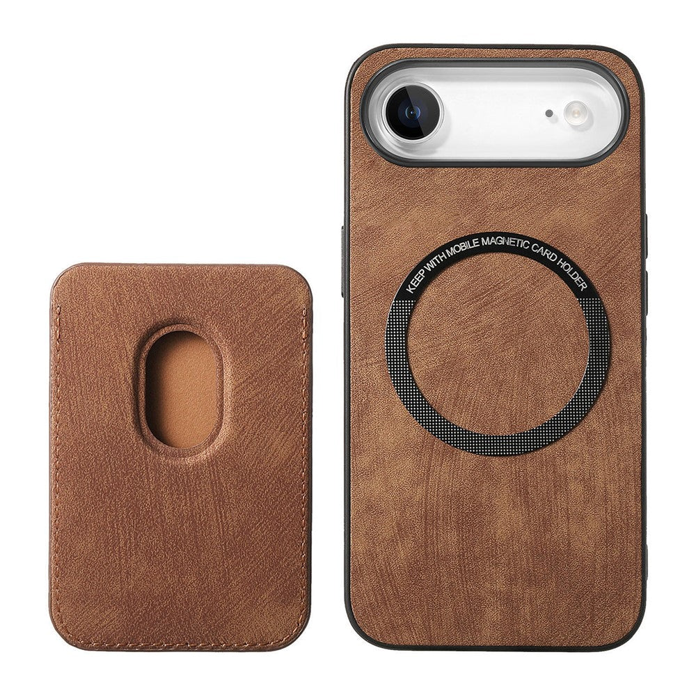 For iPhone Air Case Retro Leather + TPU Phone Cover with Detachable Card Slot