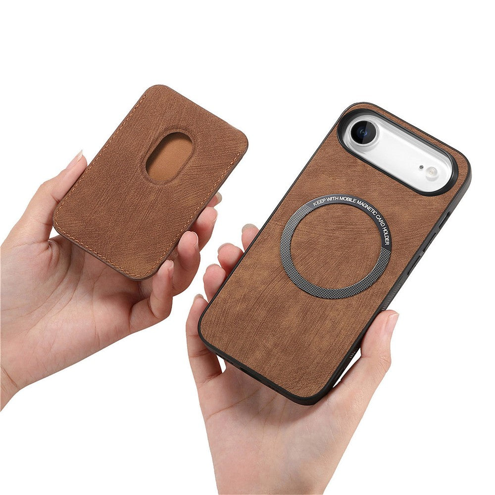 For iPhone Air Case Retro Leather + TPU Phone Cover with Detachable Card Slot