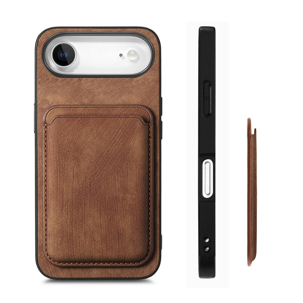 For iPhone Air Case Retro Leather + TPU Phone Cover with Detachable Card Slot