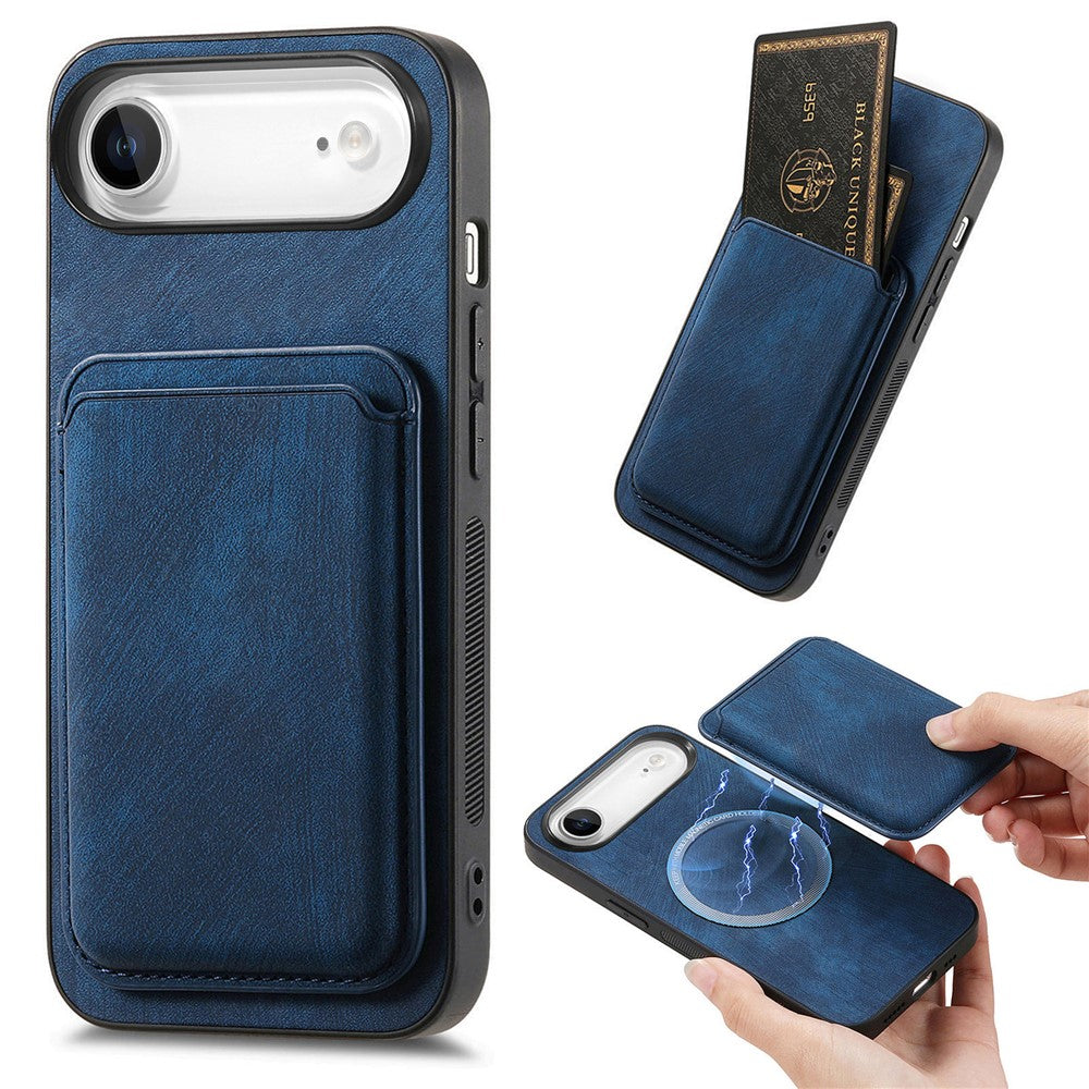 For iPhone Air Case Retro Leather + TPU Phone Cover with Detachable Card Slot