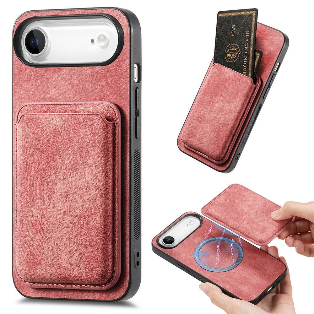 For iPhone Air Case Retro Leather + TPU Phone Cover with Detachable Card Slot