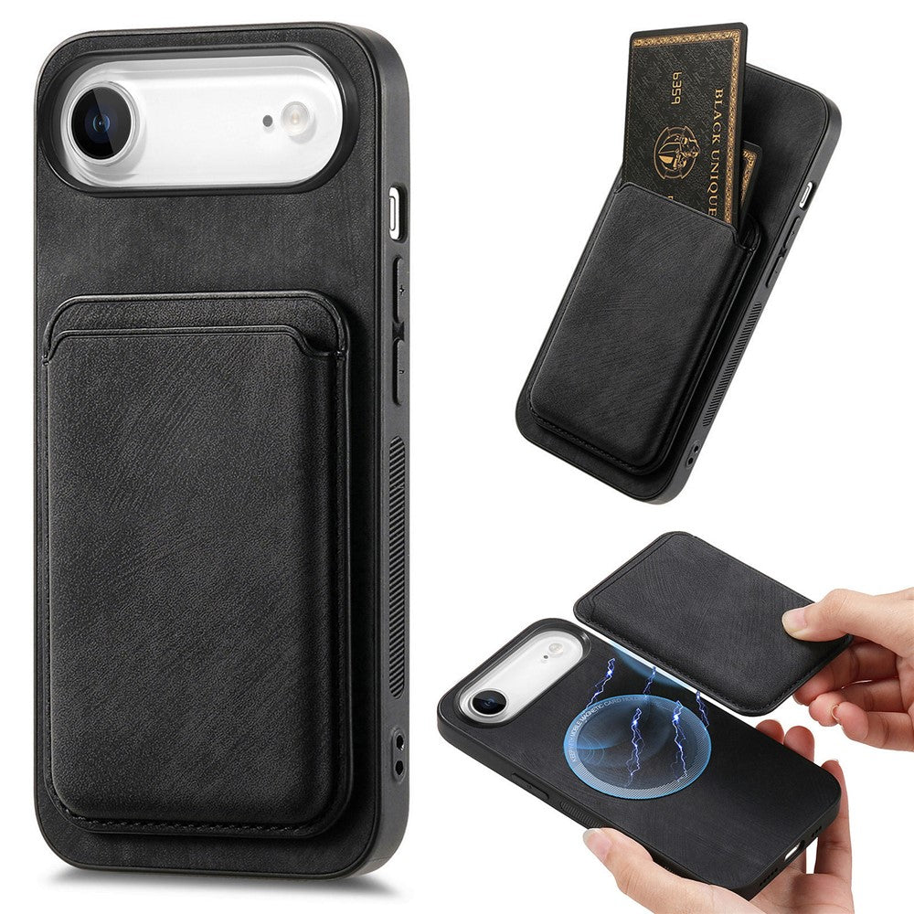 For iPhone Air Case Retro Leather + TPU Phone Cover with Detachable Card Slot