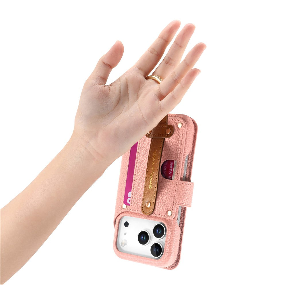 For iPhone 17 Pro Max Case RFID Blocking Zipper Wallet PU Leather Mobile Cover