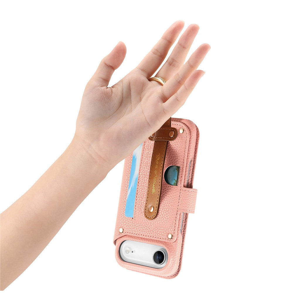 For iPhone Air Case RFID Blocking Zipper Wallet PU Leather Mobile Cover