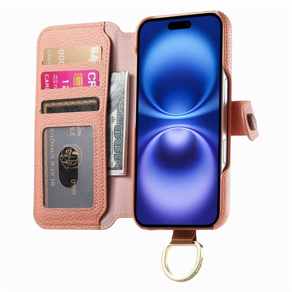 For iPhone 17 Case RFID Blocking Zipper Wallet PU Leather Mobile Cover