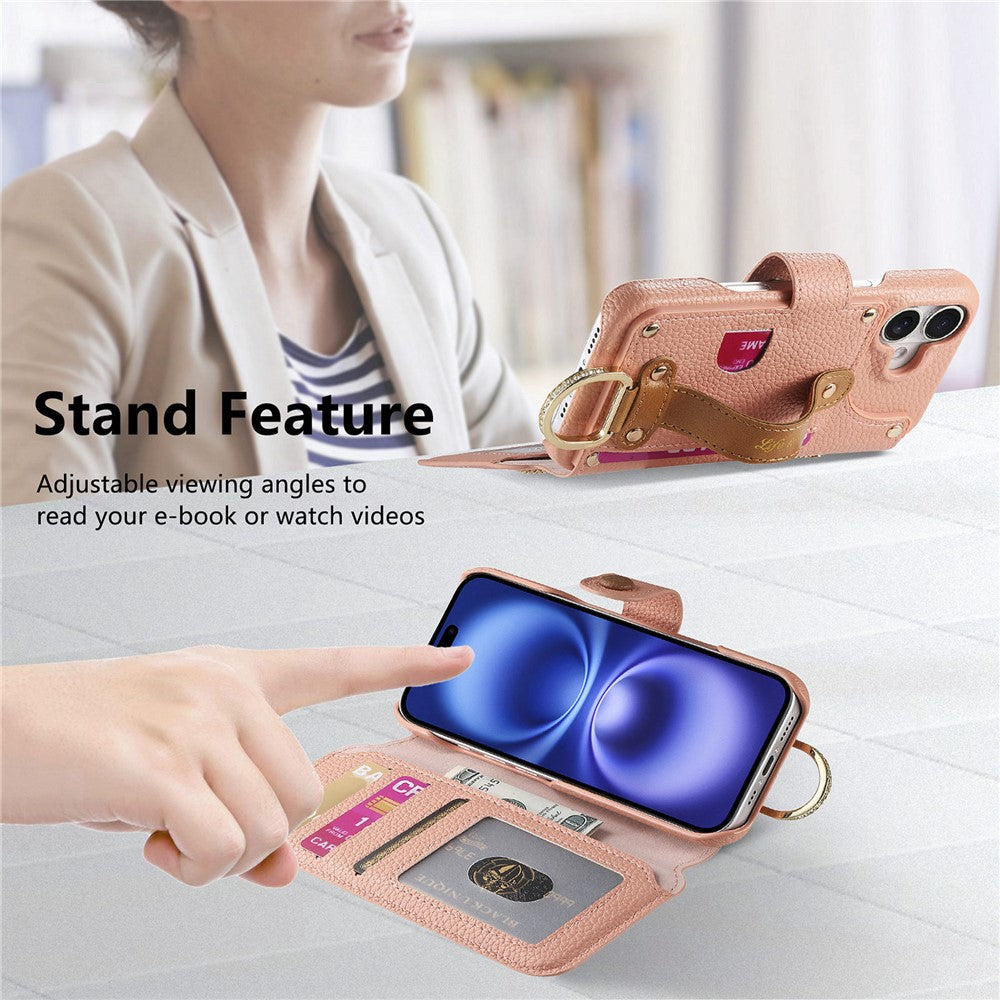 For iPhone 17 Case RFID Blocking Zipper Wallet PU Leather Mobile Cover