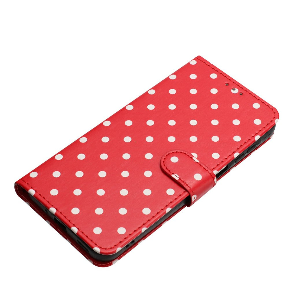 For iPhone 17 Leather Case Polka Dot Pattern Wallet Stand Folio Phone Cover