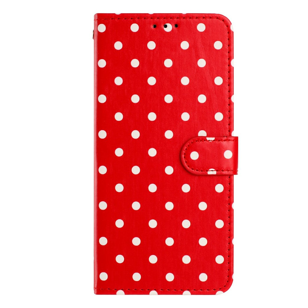For iPhone 17 Leather Case Polka Dot Pattern Wallet Stand Folio Phone Cover