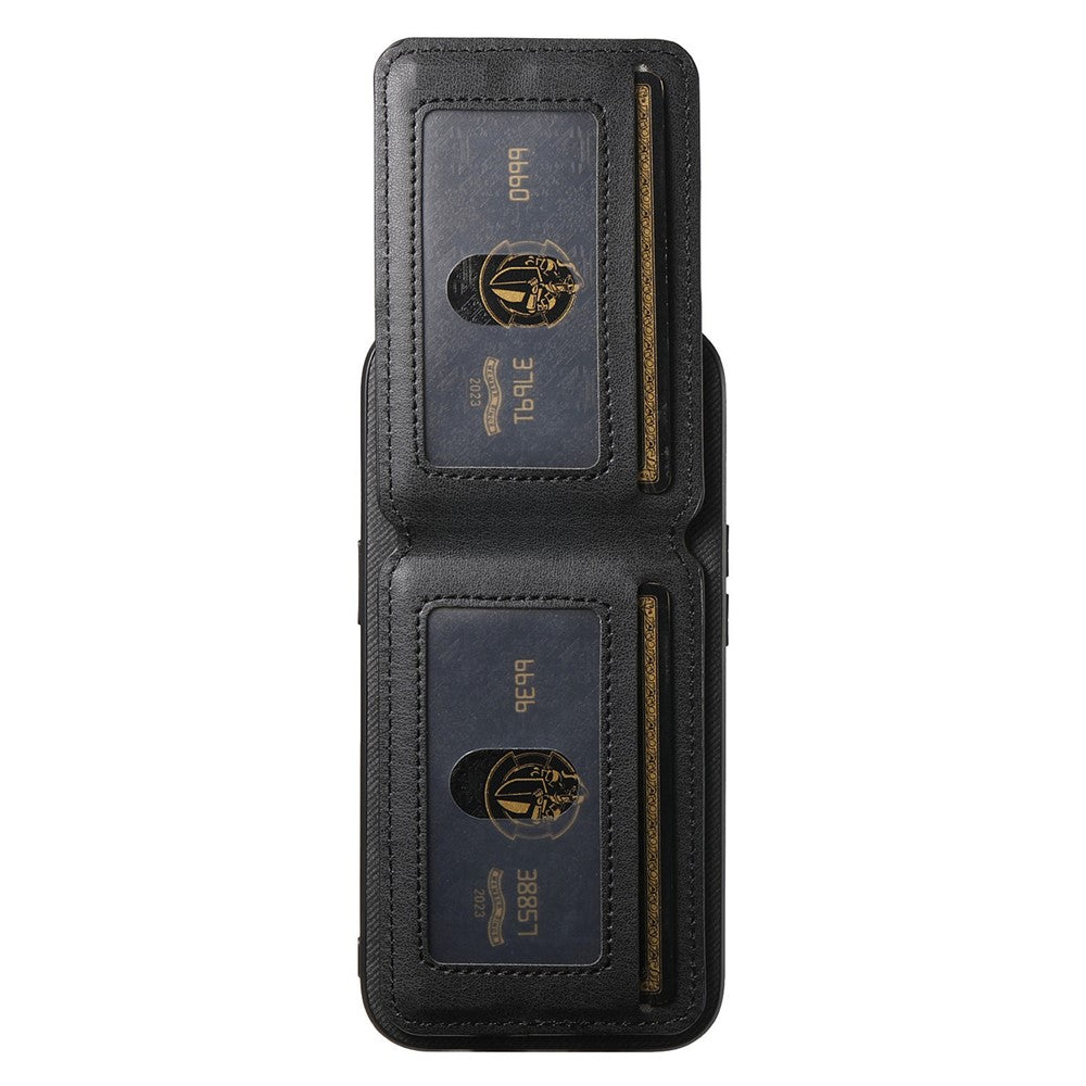 For iPhone Air Case Cloth Texture Leather + PC + TPU RFID Blocking Phone Cover with Card Holder