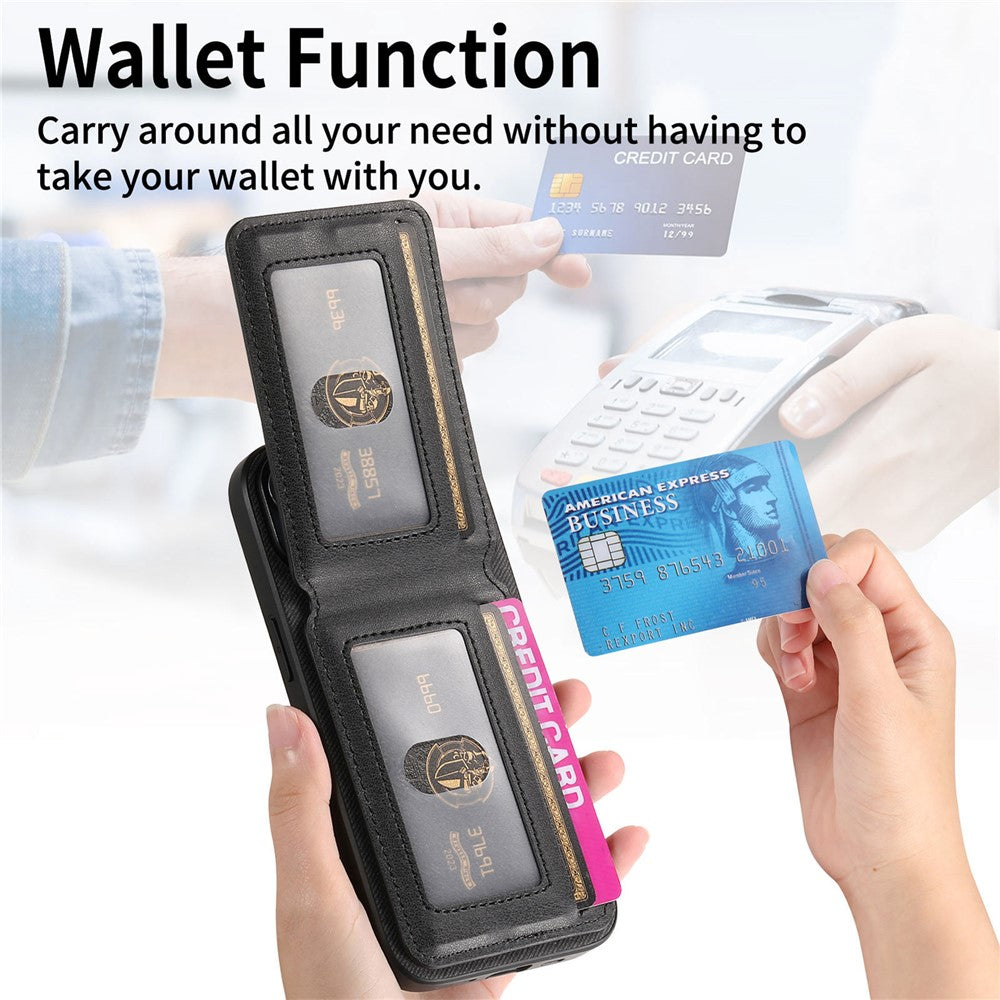 For iPhone Air Case Cloth Texture Leather + PC + TPU RFID Blocking Phone Cover with Card Holder