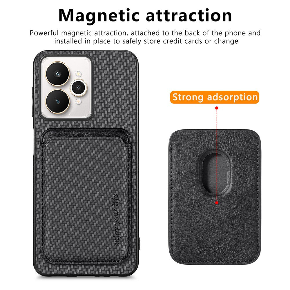 For Realme 15 5G Case Magnetic Detachable Card Holder Phone Back Cover