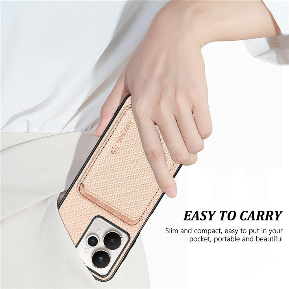 For Realme 15 5G Case Magnetic Detachable Card Holder Phone Back Cover