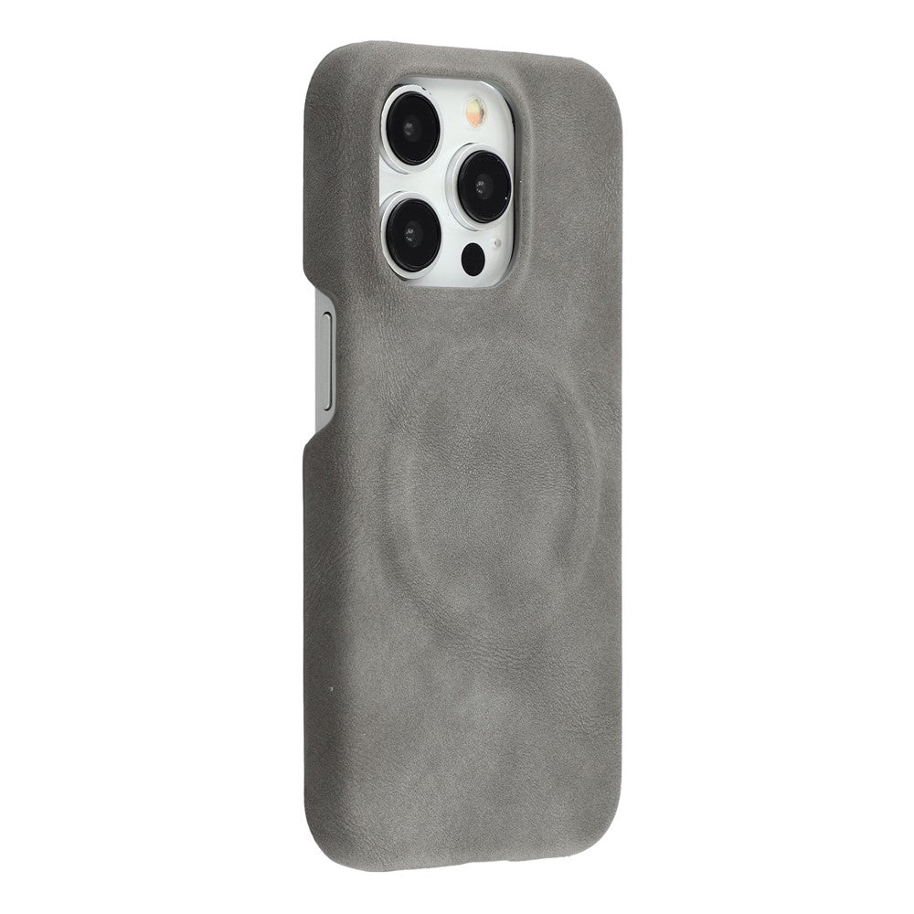 For iPhone 14 Pro Max Case Compatible with MagSafe Skin-Touch Leather + PC Back Cover