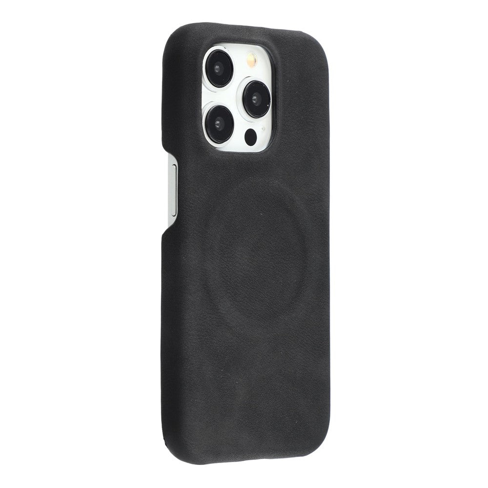 For iPhone 13 Pro Max Case Compatible with MagSafe Skin-Touch Leather + PC Back Cover
