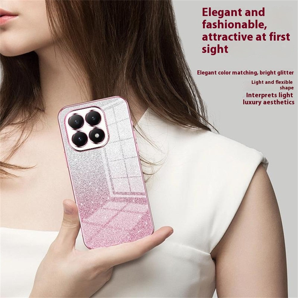 For Xiaomi 15T Case Electroplating Gradient Glitter TPU Phone Cover